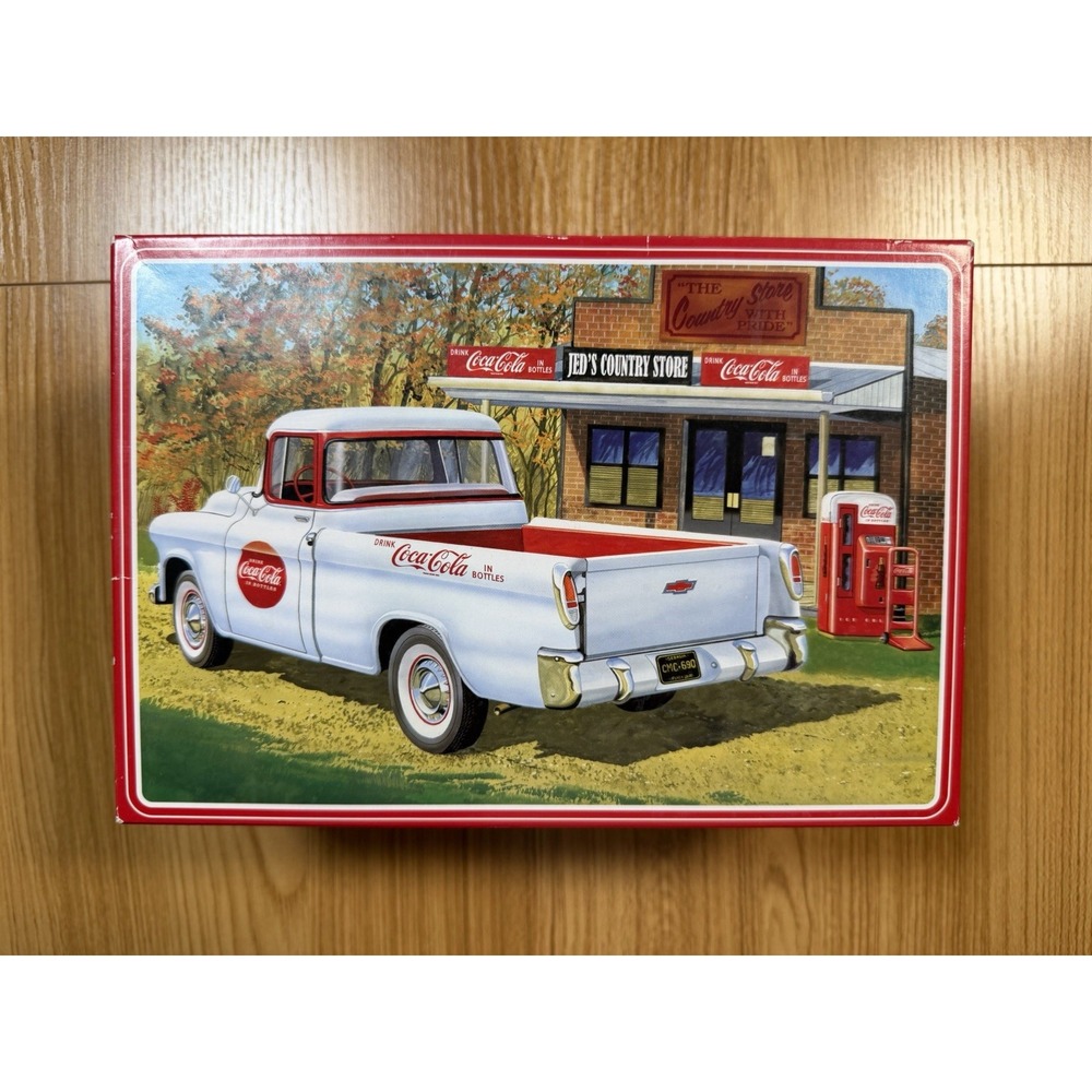 AMT 1/25 1955 Chevrolet Cameo Coca-Cola Pickup Truck Model Kit AMT1094 Started